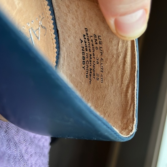 Sarto Blue Pointy Tip Shoes - Picture 8 of 8